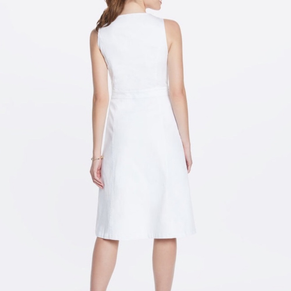 Draper James Euc White Denim Button Down Dress - image 2